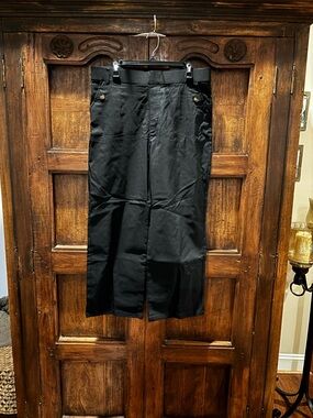 Black Wide-Leg Dress capris casual work capsule minimal classic pull on size XL